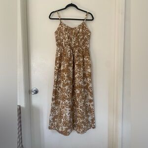 a.n.a Brown Floral Sundress with Spaghetti Straps